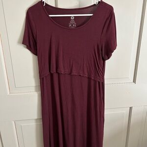 Kindred Bravely Eleanora Maternity & Nursing Lounge Dress, Size S